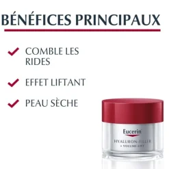 Eucerin Hyaluron Filler Volume-lift soin de jour SPF 15 peau sèche