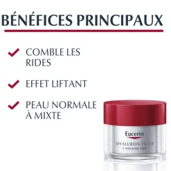 Eucerin Hyaluron Filler Volume-lift soin de jour SPF 15 peau normale