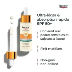 Eucerin Oil Control Sérum solaire UV ultra léger SPF 50+