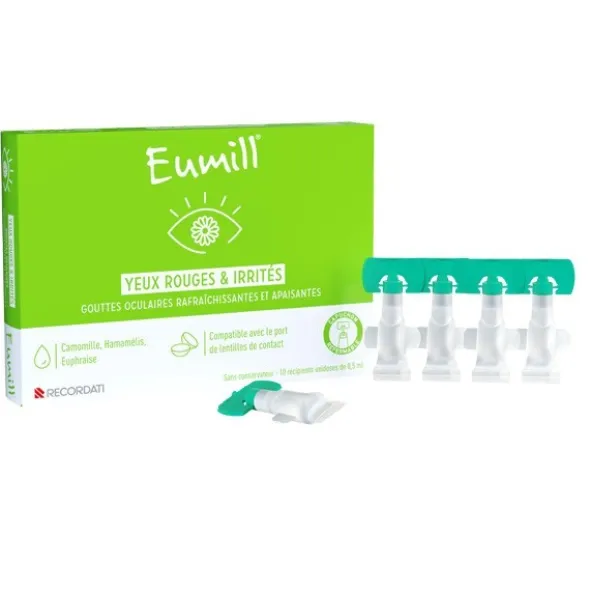 Eumill Yeux rouges et irrités gouttes oculaires unidoses