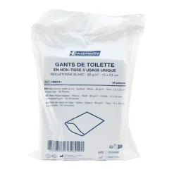 Euromedis gant de toilette jetable molletonné