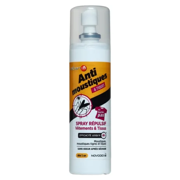 Expert 123 Anti moustiques et tiques spray répulsif vêtements & tissus