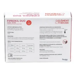 Fiprokil Duo Pipette anti puce Chat