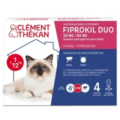 Fiprokil Duo Pipette anti puce Chat