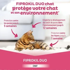 Fiprokil Duo Pipette anti puce Chat