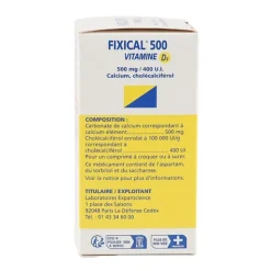 Fixical 500 Vitamine D3 500 mg/400 UI comprimé