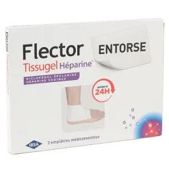 Flector Tissugel Héparine 24h patchs