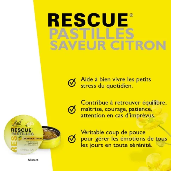 Fleurs de Bach Rescue citron pastilles
