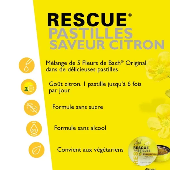 Fleurs de Bach Rescue citron pastilles