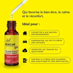 Fleurs de Bach Rescue Kids gouttes fraise