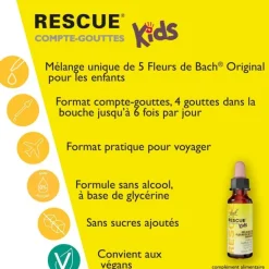 Fleurs de Bach Rescue Kids gouttes buvables