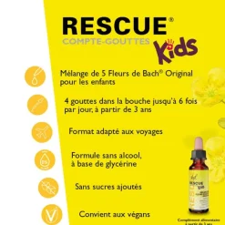 Fleurs de Bach Rescue Kids gouttes buvables