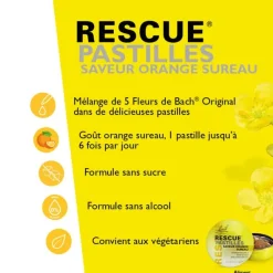 Fleurs de Bach Rescue orange sureau pastilles