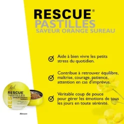 Fleurs de Bach Rescue orange sureau pastilles