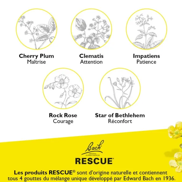 Fleurs de Bach Rescue orange sureau pastilles