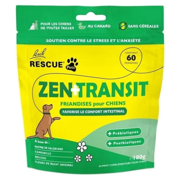 Fleurs de Bach Rescue pets Zen + Transit friandises chiens