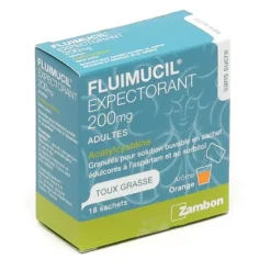 Fluimucil Expectorant 200 mg sachet sans sucre Adulte