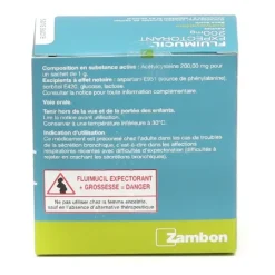 Fluimucil Expectorant 200 mg sachet sans sucre Adulte