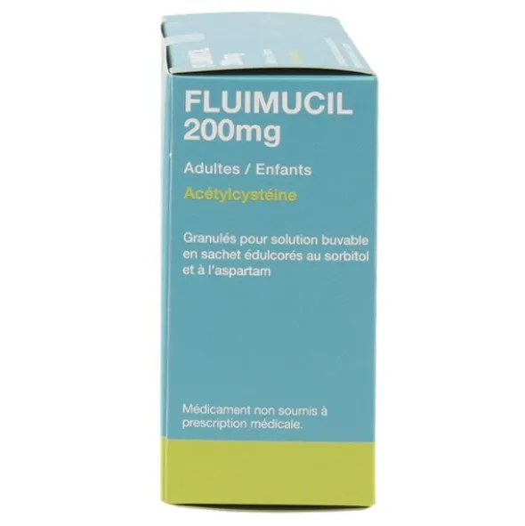 Fluimucil expectorant 200 mg sans sucre sachets