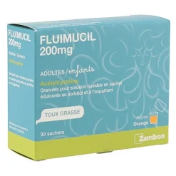 Fluimucil expectorant 200 mg sans sucre sachets