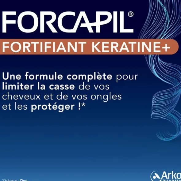 Forcapil Fortifiant kératine + Cheveux et ongles gélules