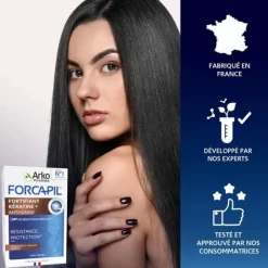 Forcapil Fortifiant kératine + Cheveux et ongles gélules