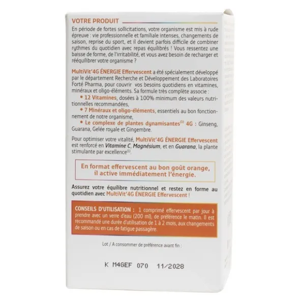 Forté Pharma MultiVit' 4G Energie comprimés effervescents