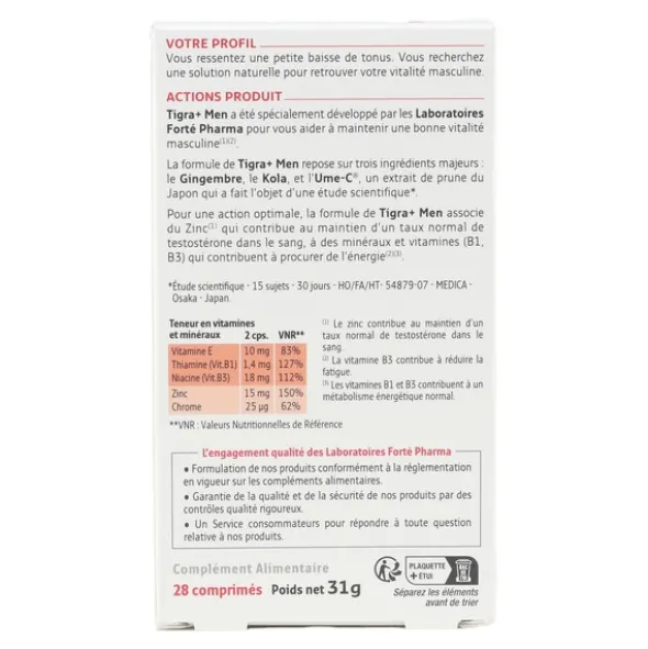 Forté Pharma Tigra+ Men comprimés