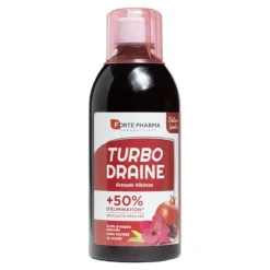 Forté Pharma Turbodraine grenade hibiscus solution buvable