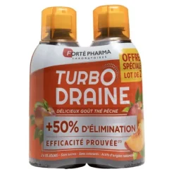 Forté Pharma Turbodraine thé pêche solution buvable