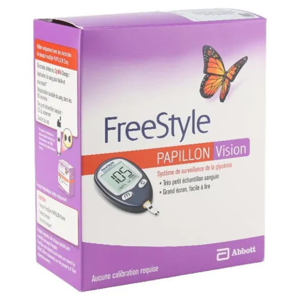 Freestyle Papillon Vision set autosurveillance de la glycémie