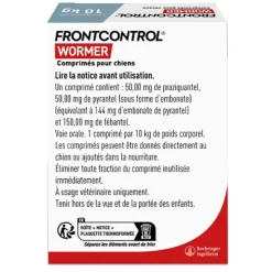 Frontcontrol Wormer Chien comprimé vermifuge