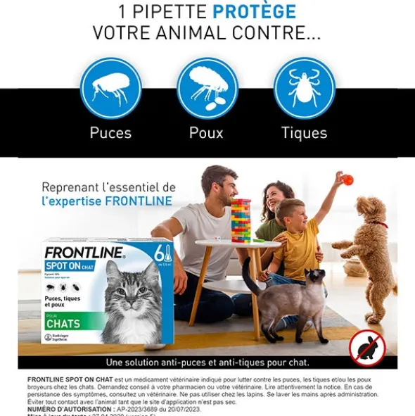 Frontline chat pipette anti puce
