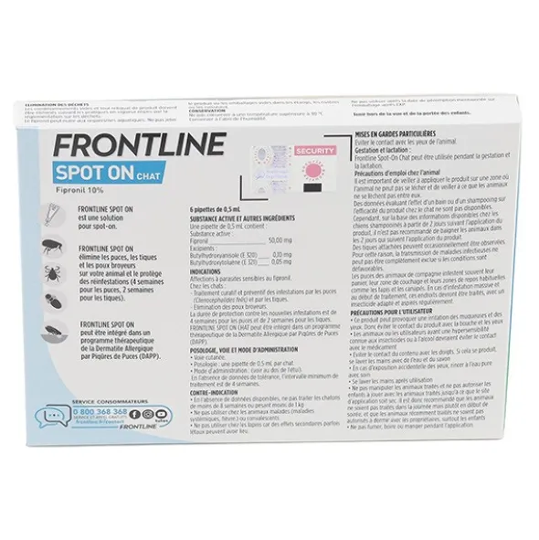 Frontline chat pipette anti puce