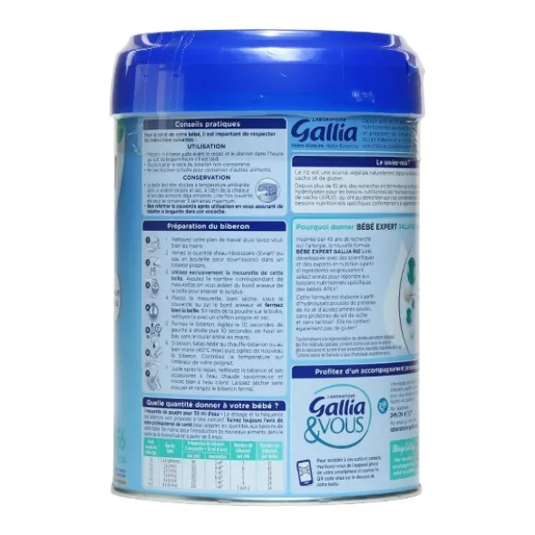 Gallia Bébé expert lait riz 0-36 mois