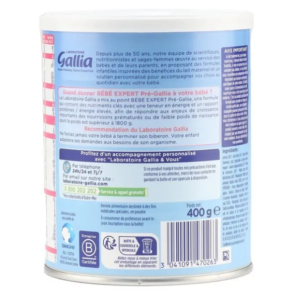 Gallia Bébé expert Pré gallia lait