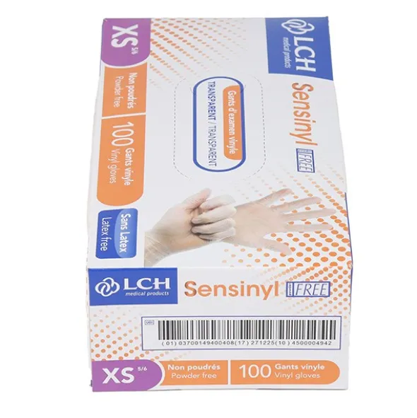 Gants en vinyle non poudrés