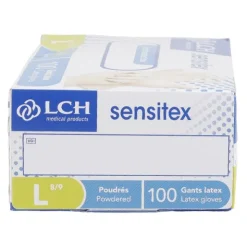 Gants latex poudrés par 100