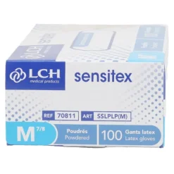 Gants latex poudrés par 100