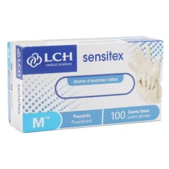 Gants latex poudrés par 100