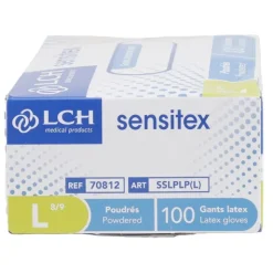Gants latex poudrés par 100