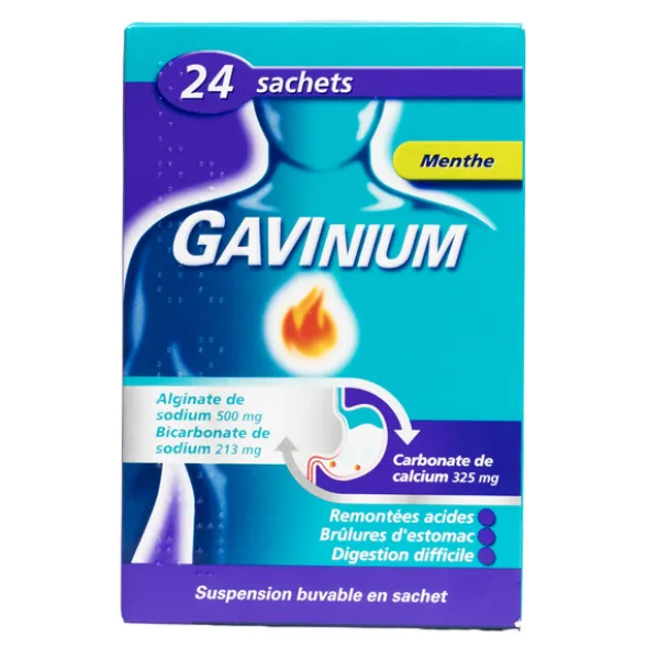 Gavinium menthe suspension buvable en sachets