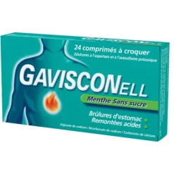 Gavisconell menthe sans sucre comprimé à croquer