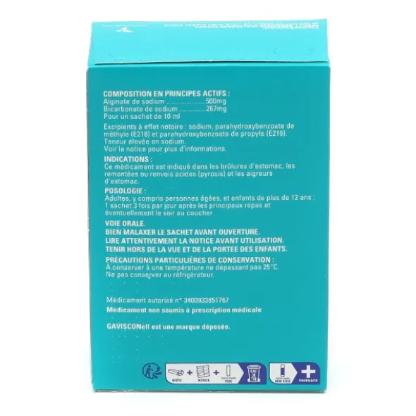 Gavisconell menthe sans sucre stick