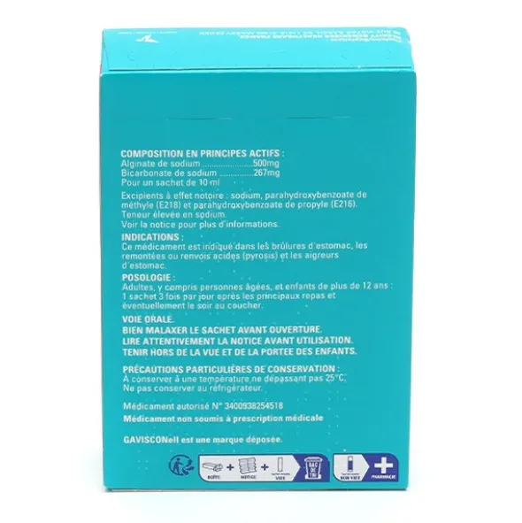 Gavisconell menthe sans sucre stick