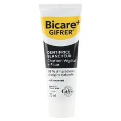 Gifrer Bicare Plus dentifrice blanchissant au charbon végétal