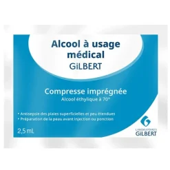 Gilbert compresse d'alcool
