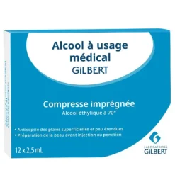 Gilbert compresse d'alcool
