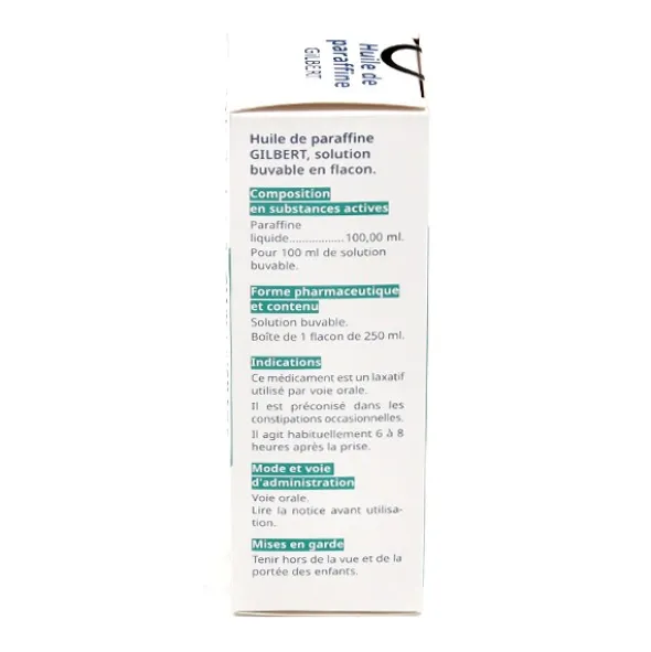 Gilbert huile de paraffine solution buvable