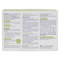 Gilbert Physiodose unidoses en plastique d'origine végétale